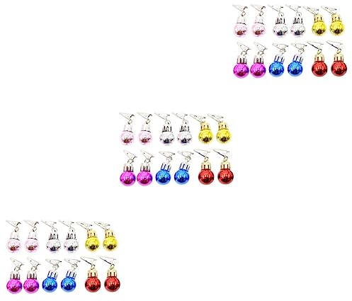 minkissy Weihnachtsdekoration 72 STK Weihnachtsmann Bart Glocke Clip Weihnachtlich Geschmückte Bärte Bartschmuck Bartglockenclip Bart Weihnachtsschmuck Weihnachtsglöckchen Seil Mehrfarbig