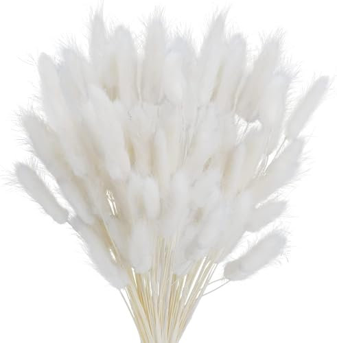 120Pcs Getrocknetes Pampasgras,Trockenblumen Bodenvase,Natürlich Pampasgras Blumenstrauß,Trockenblumen Blumenstrauß Deko, Künstlich Groß Trockenblumen,Trockenblumen Pampasgras