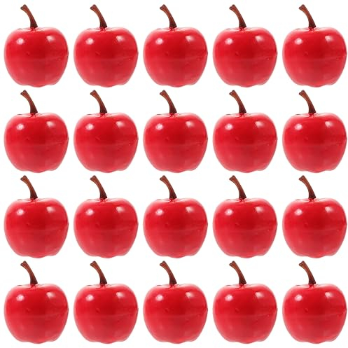 IMIKEYA 20st Mini-äpfel-Ornament Rote Künstliche Äpfel Apfel-kuchenaufsatz Simulationsäpfelmodelle Künstliche Früchte Dekorative Früchte Mini-äpfel-Modell Gefälschte Gemüse Schaum Zubehör