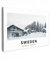 MuchoWow© Leinwandbild 90x60 cm Dekoration Wohnzimmer Bilder Aufhängen Wall Decoration Living Room Wohnungs Deko Moderne Schweden - Schnee - Baum - Skandinavien