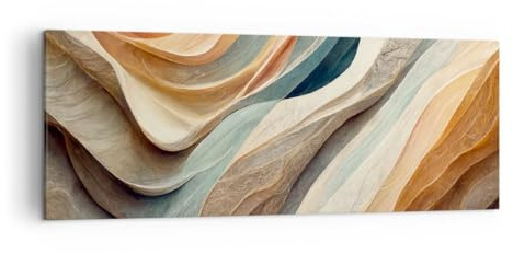Moderno Quadro su Tela 140x50 cm Stampe da Parete Astratto Pastello - 5696 | Struttura Modello Luminoso Quadro Decorativo XXL 1 pezzo Soggiorno Arte da Parete Decorazione da Parete ARTTOR