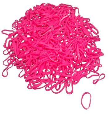 500 Pack No-Damage Hair Bands, Stylish Rubber Bands, Hair Accessories for Girls - Embrace Effortless Style with Elastic Ties by Kàllos (pink, 20mm)
