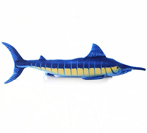 Tikwisdom Blauflossen-Thunfisch-Stofftier, Thunfisch-Plüschtier, Kissen, großes Meerestier, dekoratives Geschenk für Kinder, Länge 100 cm