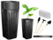 Qianderer Lot de 74 grands pots d'arbre en plastique avec trous de drainage pour intérieur et extérieur (noir, 7 x 9 x 20 cm)