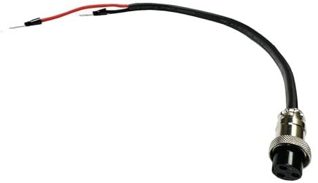 Tour Fit Golf Battery Lead Cable with 3 Pin Round Connector for ProRider, Stowamatic, and More | 420 mm with 6 mm Eyelets
