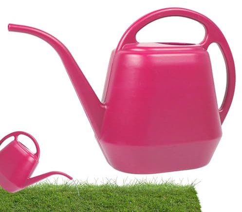 Annaffiatoio a becco lungo, 4 l, grande capacità, vaso per piante con manico ergonomico, facile da versare, per fiori e piante da interni ed esterni