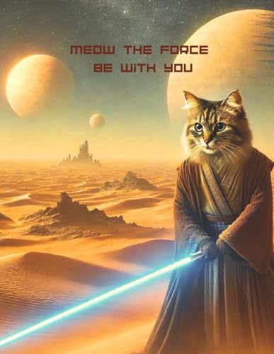 Sci-Fi Warrior Cat Notebook for Journaling and Notes: Galactic Star Paws