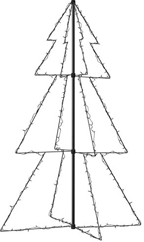Tidyard Weihnachtsbaum Pyramide Christbaum Leuchtbaum Lichterbaum Weihnachtsdeko Lichterpyramide Weihnachtsbeleuchtung Mit 200 LEDs Innen Außen 98 x 150 cm (Durchmesser x H) Metall Blau