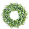 UXORSN Ghirlanda di Eucalipto Primaverile per Porta D'ingresso 51 cm con Foglie Verdi Artificiali con Fiori Bianchi Ghirlanda di Benvenuto Finta Ghirlanda da Appendere per Finestra Parete