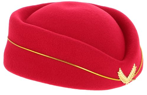 TOYANDONA Stewardess Mütze Damen Fliegermütze Cosplay Kostümhut Weich Bequem Für Bühnenauftritte Themenpartys Und Maskeraden