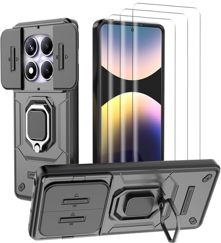 NOVAGO Compatible con Xiaomi Redmi Note 14 Pro 4G/ Realme 11 Pro 5G/ Realme 11 Pro - 3 protectores de pantalla cristal templado 3D curvado con pegamento incluido