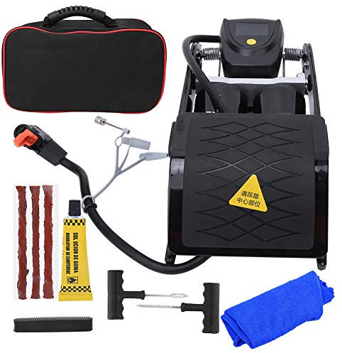 Portable High Pressure Foot Pedal Air Pump Inflator Electric Scooter Motorcycle Black