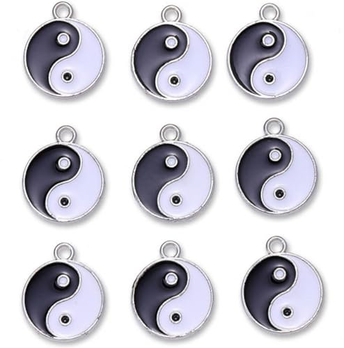 Beavorty 9Stücke Teiliges Yin Tai Chi Charms DIY Schmuckanhänger für Armbänder Langlebig Sicher für Kreatives Basteln Handgefertigte