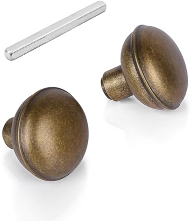 newliplace 1 Pack Vintage Antique Bronze Door Knob Set with Spindle | Old Style Door Knobs Replacement Broken for Antique Mortise Lock, Older Home Interior Door
