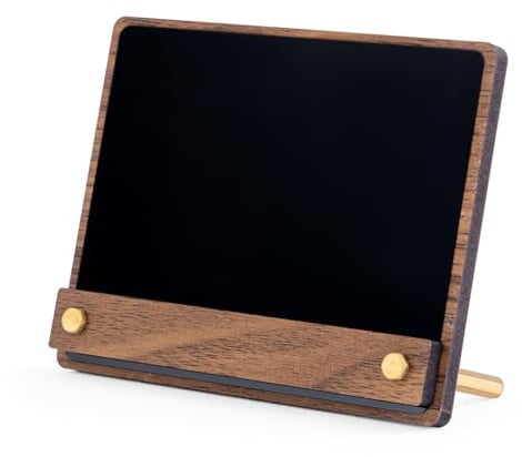 GUOKOFF Mini Tableau Noir en Bois, 10 Pièces Petite Ardoise 8 x 10cm | Mini Panneaux d'Affichage, Tableau Noir pour Table, Ardoise de Table Décoratives pour Buffet Menus Bar Café Restaurant