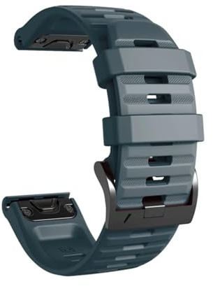 Generisch Quickfit 22 26 mm Uhrenarmband, kompatibel mit Descent Enduro 2 Mk2/Mk2i/Mk1/Epix Pro G1 D2 Band, weiches Outdoor-Sport-Silikon-Armband(Style1 Lake blue,QuickFit 22mm)