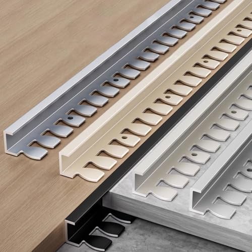 Lot De 3 Profilés De Transition Carrelage En Aluminium 90cm, Baguette De Seuil De Porte Flexible, Protection Des Bords De Sol, Étanche Antihumidité, Finition Carrelage Salle De Bain Cuisine
