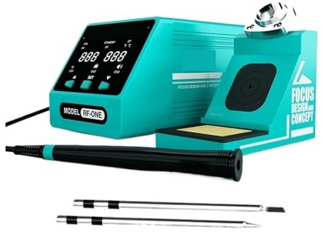 Digital Soldering Station Electronic Iron Phone PCB IC SMD BGA Welding Repair Tool with Tips Fast and Accurate(with I K tip)