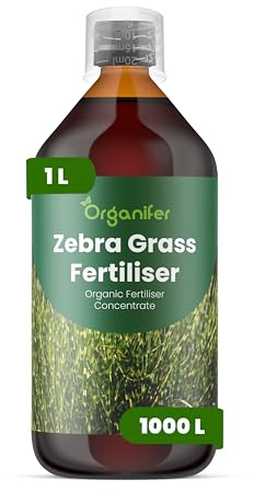 Flüssigdünger Für Zebragras - 1L - NPK 2-1-8 | Dünger Für Gesundes Wachstum Und Starke Blätter - Fördert Wurzeln Und Widerstandskraft - Organifer