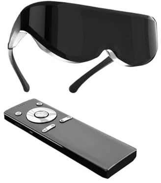 All-in-one Head Mounted 256GB Memory 3D Compatible For Android Video Smart Glasses 3DVR 1000Inch Giant Screen VR Headset HDMI Eyeglasses(Black color 256GB)