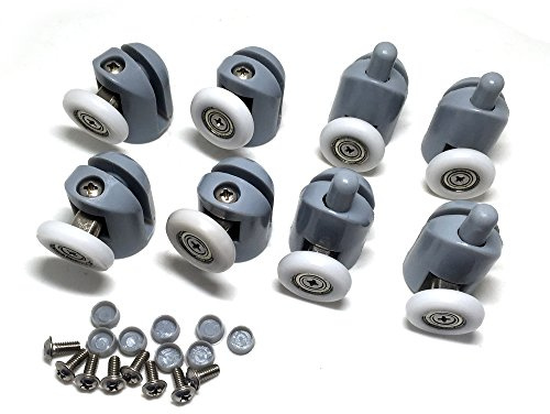 8 Pcs Shower Door Rollers/Runners/Wheels/Pulleys 25mm Diameter Bathroom Replacement Parts