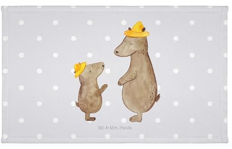 Mr. & Mrs. Panda Gäste Handtuch Bären mit Hut - Geschenk, Mama, Gästetuch, Reisehandtuch, Sport Handtuch, Vati, Lieblingsmensch, Vatertag, Papa, Oma,
