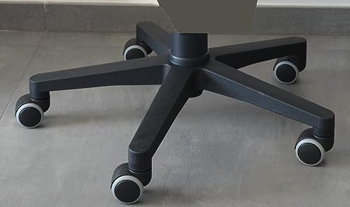 idealsedie base in plastica nera per poltrona da ufficio D.600 con ruote in plastica