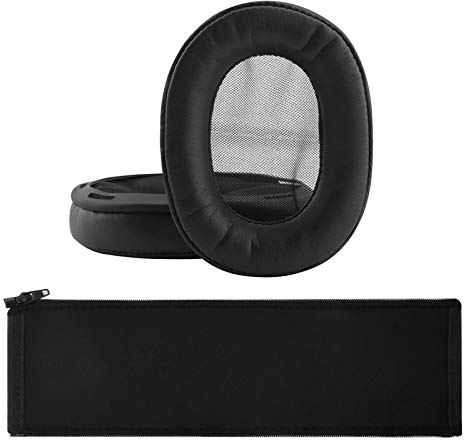 Geekria Ersatz-Ohrpolster und Kopfbügel-Abdeckung, kompatibel mit Sony MDR-1R, MDR-1RMK2 Kopfhörern (schwarz)
