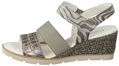 Gabor Shoes Damen Gabor Basic Riemchensandalen, Grün (Schilf 38), 40.5 EU