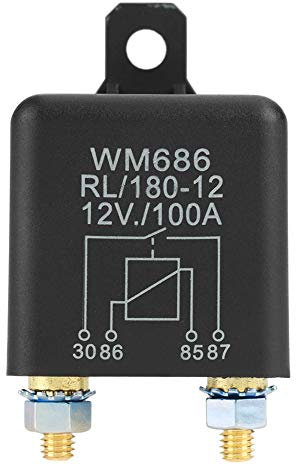 Heavy Duty 12V 100A Electrical Starter Relay - 4-Pin Normal Open, Split Charger Contactor for Battery ON/OFF Control