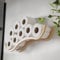 Holz Toilettenpapierhalter Wand toilettenpapier aufbewahrung Wand Toilettenpapier Rollenhalter aus Holz toilettenpapieraufbewahrung Welle (Farblos)