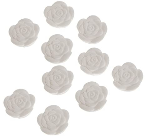 SM SunniMix 10pcs Galet Aromatique Diffuseur d'Huiles Essentielles Fleur - Rose