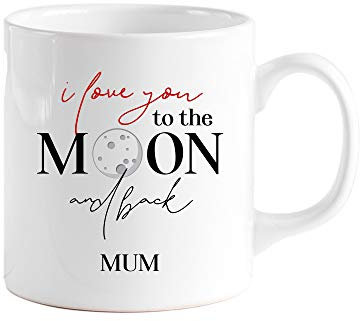 I love you to the moon and back mum mug/Cute gift for mum/Mother's Day gift/Pregnancy announcement/Baby shower gift with heart