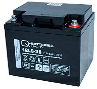 Q-Batteries 12LS-38 Batterie au Plomb Non tissée 12 V 38 Ah AGM VRLA avec VDS