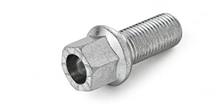 Volkswagen Original Schraube - Sechskantbolzen, Edelstahl, Rechtsgewinde, Silber, Radbolzen