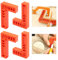 Glarks 4Pcs 3/80mm 90 Degree Positioning Squares, Right Angle Corner Clamps for Woodworking, Picture Frames, Boxes, Cabinets or Drawers, L-Type Right Angle Ruler, Carpenter Tool (3''/80mm)