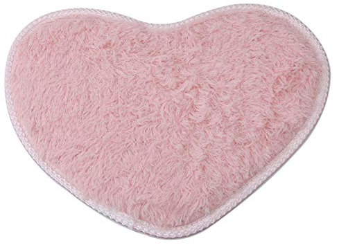Flybloom Tapis d'entrée de Salle de Bains de Chambre à Coucher de Tapis en Forme de Coeur Doux pour la décoration de Mariage à la Maison (Rose)