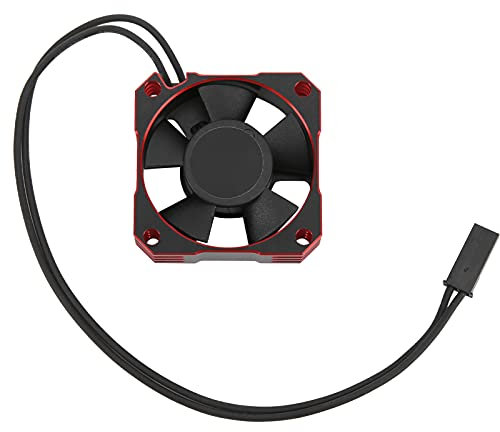 Ventilateur de Refroidissement de Moteur RC 35mm 8.5 V/21000 Tr/min Radiateur de Moteur de Ventilateur de Refroidissement RC pour Moteur sans Brosse à Capteur de Voiture 1/10 1/12 1/8 RC(rouge)