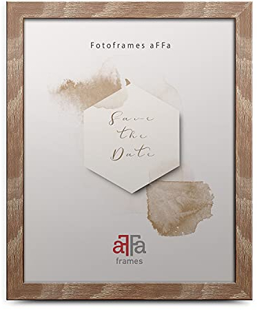 aFFa frames, Hekla, Cadre photo en MDF rectangulaire facile d'entretien avec façade en verre acrylique, Chêne clair 30x40 cm