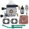 Savior Kit Carburatore per STIHL FS55 FS38 FS55R FS55RC HL45 KM55 FS75 FS80 FR85 FH75 C1Q-S63 C1Q-S69 41371200608 Taglierina motore con guarnizione Candela Spugna Tubo filtro