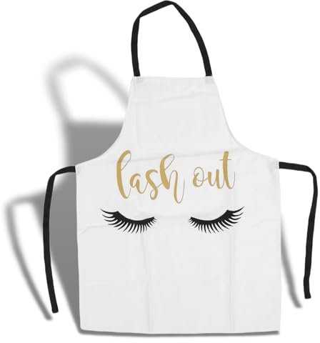 Yinhing Beauty Salon Schürze, Wimpern Künstler Schürze, Küchenschürze, Verstellbare Waschbare Arbeitsschürze, Kochschürze, Kosmetikschürze, Friseur Arbeitsschürze(Weiß)