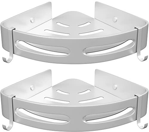 Marzono® Estanteria Ducha 2 Piezas Estanteria Ducha Sin Taladro Accesorios Baño Sin Taladro Estanteria Esquina Sin Agujeros Accesorios Baño Sin Taladro Organiza Ducha Estanteria Pared antioxido Gris