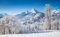 adrium Acryl-Bild 50 x 30 cm: Winterlandschaft mit der historischen Stadt Berchtesgaden und dem Watzmann in den Alpen, Bayern, Deutschland(49000344)