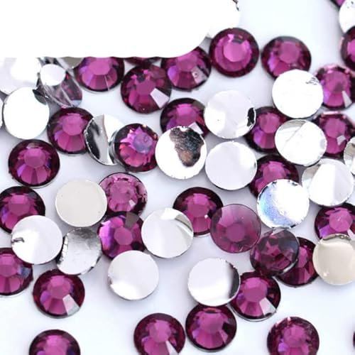 2–6 mm, 1000 Stück, bunt, Harz, flache Rückseite, zum Aufnähen, Strass, Zierleisten, Aufkleber, Zubehör, Applikationen, Strass, Nail Art Decor – Deep Purple, 3 mm, 1000 Stück