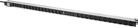 DIGITUS IT BASIC PDU VERTICAL 32A 1-PH 24XC13 4XC19 3M CABLE PLUG