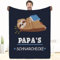 PJLJC Kuscheldecke Papa Geschenk, Vatertagsgeschenk für Papa, Eine weiche Faultier-Flanelldecke für Meinen Vater, für Papa personalisiert Decke Fleecedecke 150 * 200cm