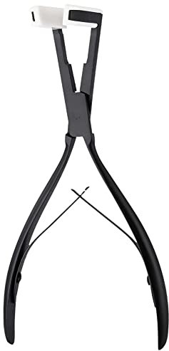 Hundnsney Pince pour extensions de cheveux à bande adhésive - Pince à bec aiguille - Pince d'extension de cheveux en acier inoxydable - Pince plate pour extensions de adhésif