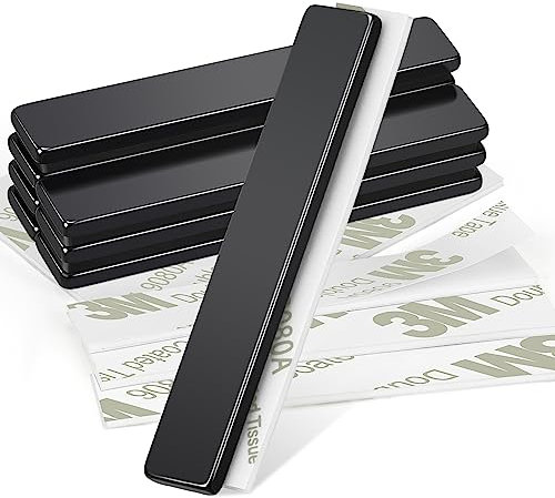 Wukong 8 Stück Magnete Selbstklebend Stark, 60×10×3mm Neodym Magnete Extra Stark, Klebemagnete Stark Flach für Lager, Küchen und tägliche Lagerung