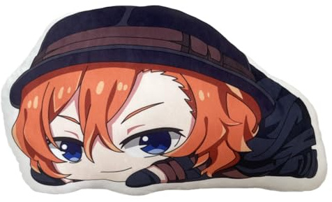Tongyundacheng Bungo Stray Dogs Kissen Dazai Osamu Nakahara Chuuya Nakajima Atsushi Anime Stofffigur Niedliches Wurfkissen Kissen Heimdekoration, 45 cm