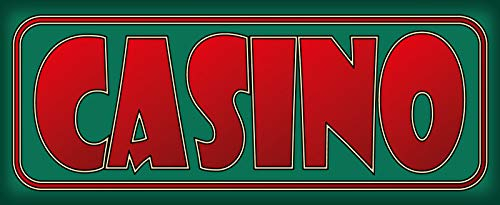 Ontrada Holzschild 27x10cm Casino Holz Schild